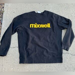 Vintage 1997 MIXWELL Crewneck Mens Large Black Virtual Music DJ Turntable